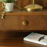 Art Deco walnut bedside table