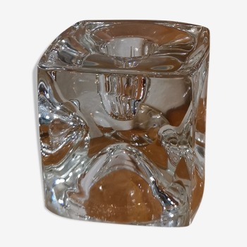Bougeoir en cristal de bohême Rudolf Jurnikl pour Rudolfova 60'S