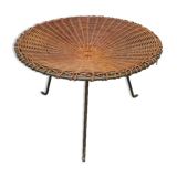 Curved table ferrotine sewing ball of vintage wool