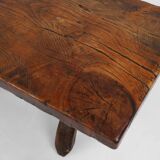Rustic Spanish dining table, handmade in oak, 16th century