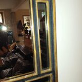 70s rectangular mirror in gilded wood