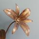 Vintage gold metal wall lamp, 70s