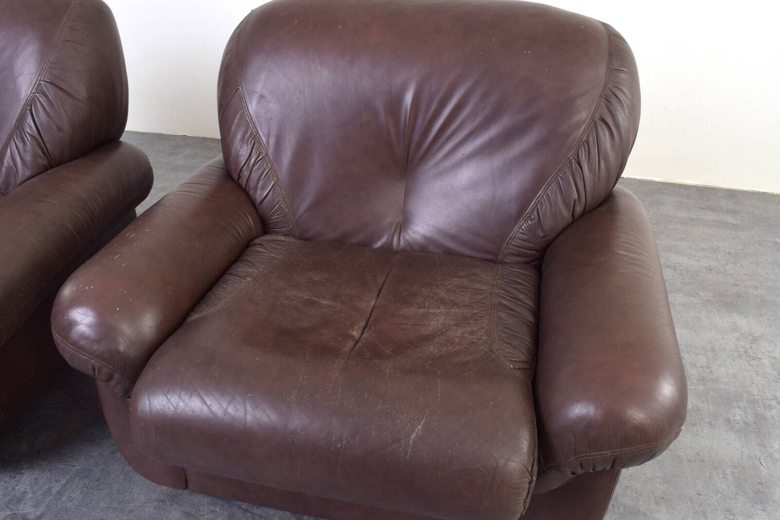 Mid-Century Italian Lounge Chairs, 1970s, Set of 2.