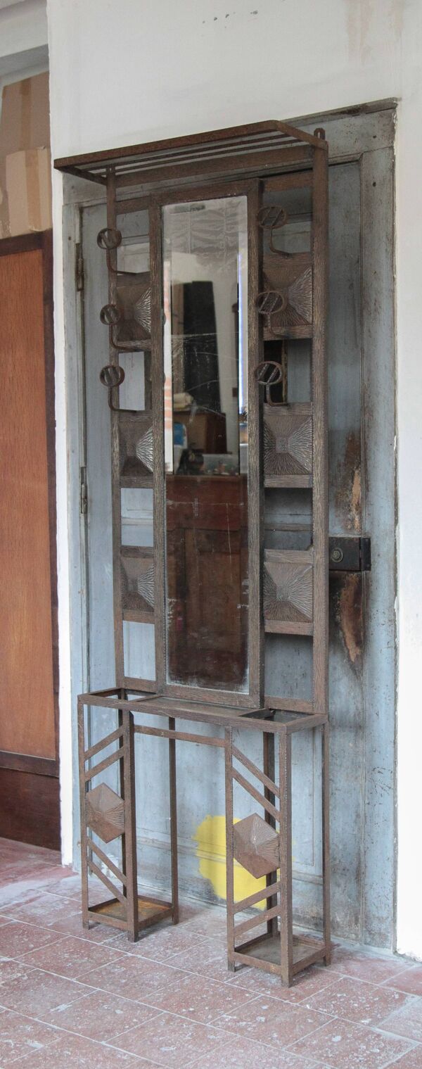 Porte-manteau art déco, porte-manteau fer forgé, vestiaire