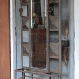 Art deco coat rack, wrought iron coat rack, cloakroom