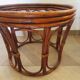 Pretty pair of 2 bamboo and rattan stools with cushions - 80s - Vintage - set of 2