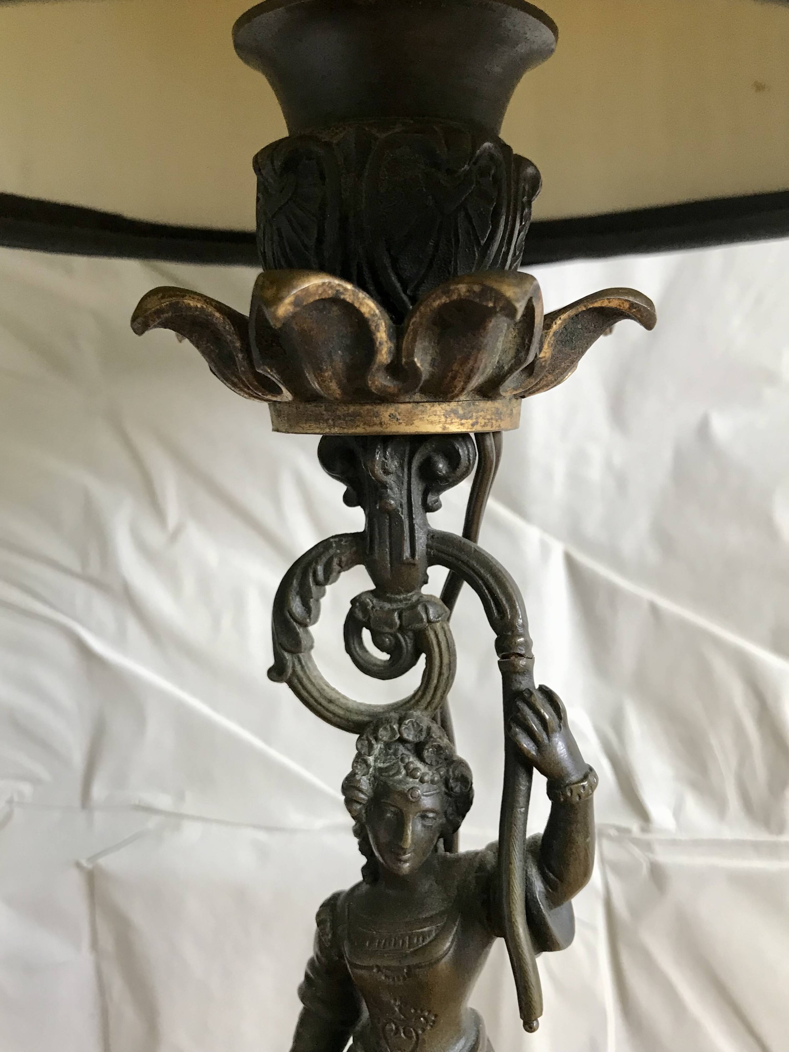 Louis Philippe bronze lamp