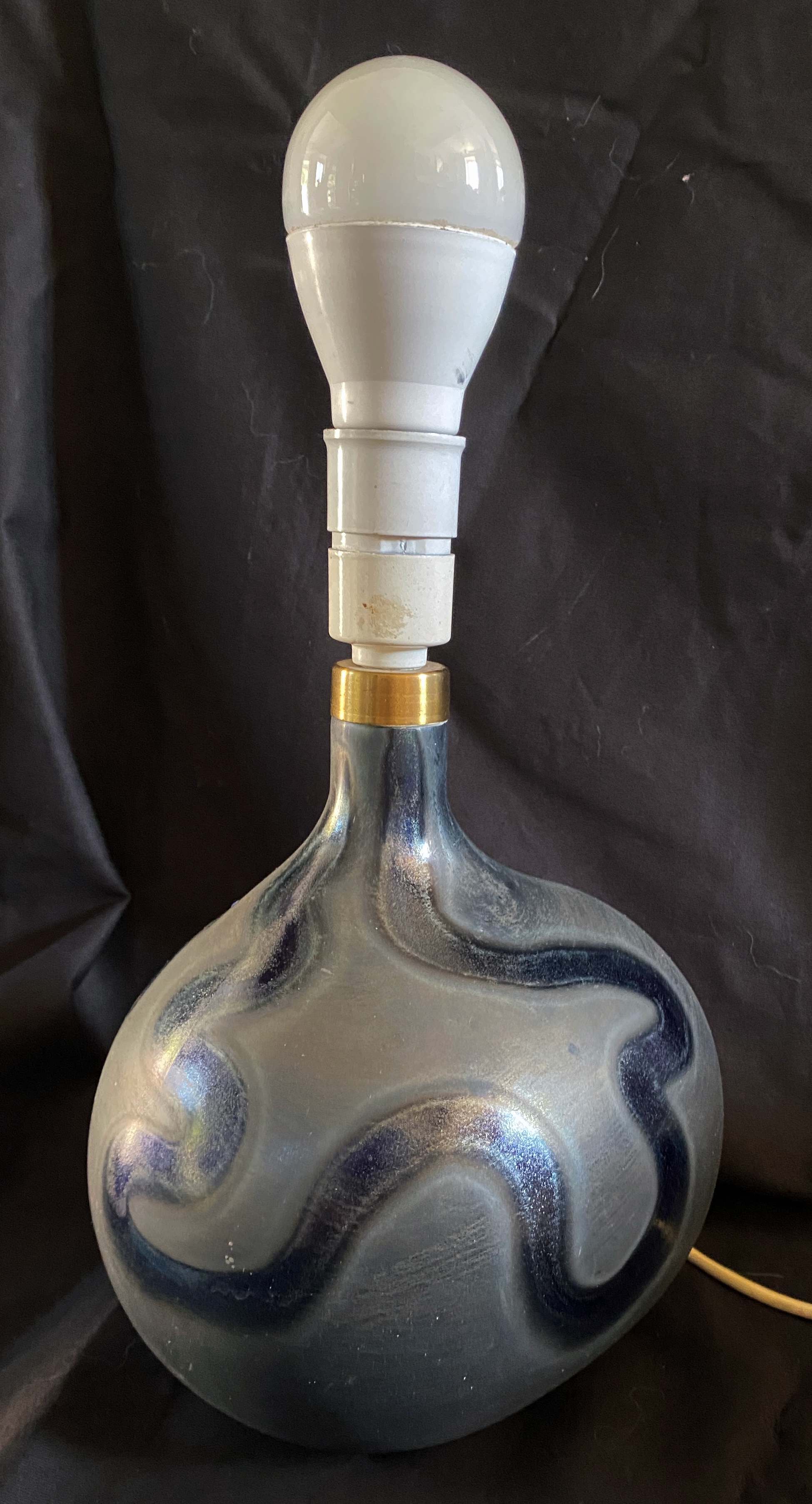 Asymmetrical desk lamp by Michael Bang (1944-2013) for Holmegaard, Denmark, 1970s