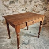 Vintage French Table | 1950s | Oak & Beech | With Drawer