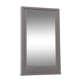 Antique 1920s oak mirror with grey patina 149cm