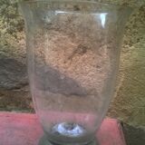 Vintage glass cut vase