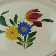 Plat ovale décor Selestat, Schlettstadt, de Sarreguemines