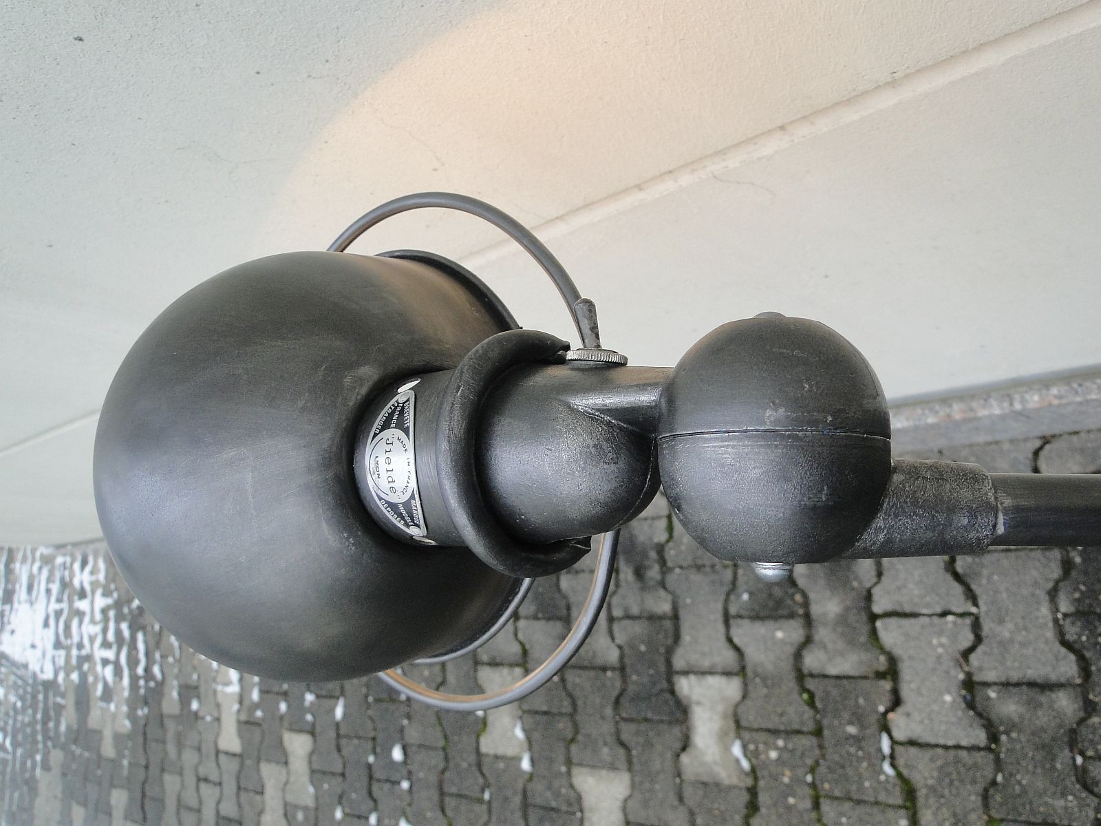 Vintage Jielde Floor Lamp Double Graphite Industrial 4 arms by Jean Louis Domecq France 1960