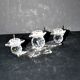 Swarovski candlestick in cut crystal signed sc swarovski design 1980