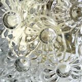 Large glass square flush mount ceiling or wall lamp