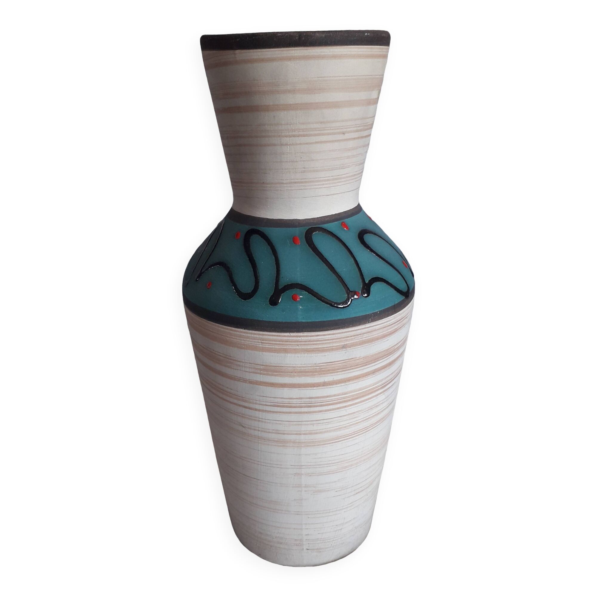 Vintage ceramic vase signed
