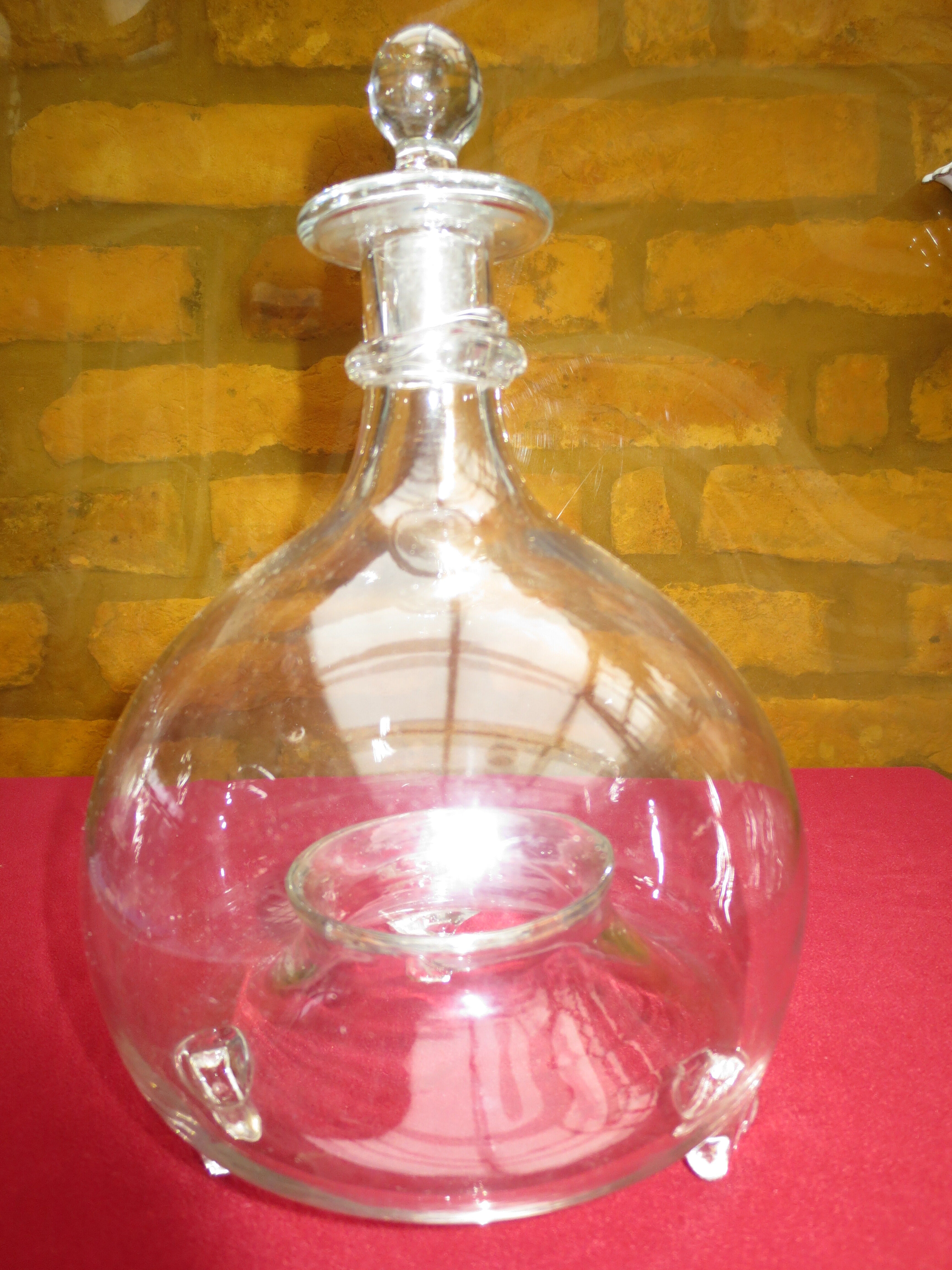 Carafe attrape mouches ronde en cristal soufflé