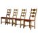 Vintage 1960s Danish Brutalist Ladderback Light Oak Chairs style of Kjærnulf
