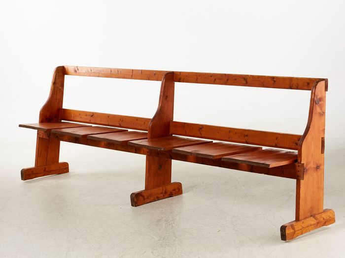 Swedish pine folding bench 1960s-1970s