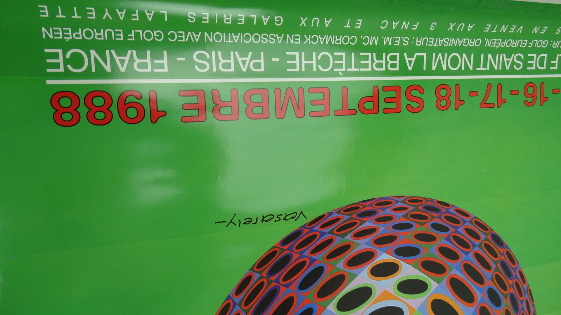 Trophy poster lancôme vasarely 1988