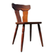 Vintage Brutalist Stube solid wood dining chair