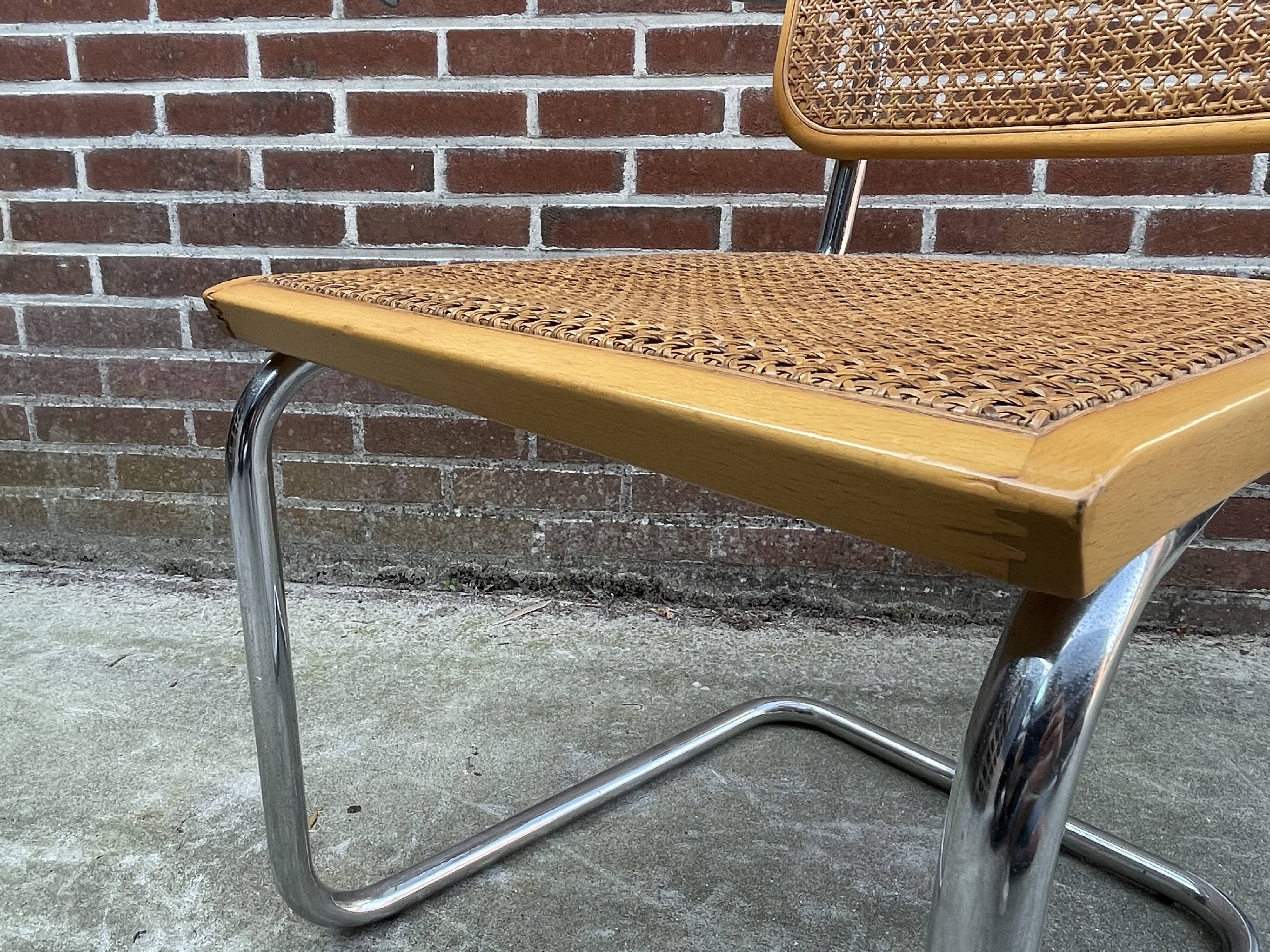 Chair model Cesca by Marcel Breuer with armrests B64