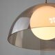 Space-age Italian Brass, Opaline and Plexiglass Pendant Lamp