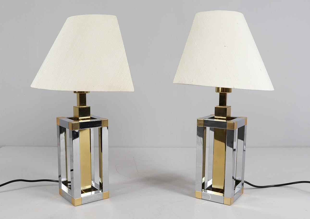 Stephane Davidts. Set of 2 table lamps by WKR, Hollywood Regency, Germany, 1980s.