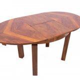 Oval Art Deco table from the 1940s, Poland. After renovation.