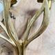 3-armed candlestick, brass flower bouquet