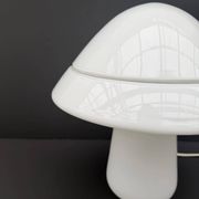 Mushroom lamp by RES MURANO in opaline, Italy 1960