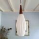 Hanging lamp with teak fixture 70