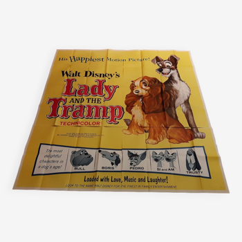 Movie poster Beauty and the Tramp 206x206 cm