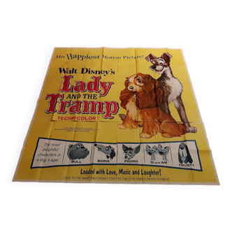 Movie poster Beauty and the Tramp 206x206 cm