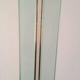 Floor lamp made of glass, brass and lacquered metal