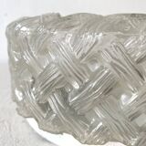 Vintage round ceiling light with woven effect