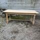 Raw wood dining table