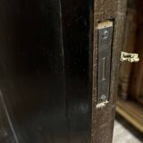 Renaissance style oval mirror cabinet in solid walnut circa 1850