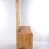 Vintage faux bamboo dressing table 'natural beauty' 1980s France