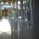 Brass chandelier and beveled glass, Italian manufacturing