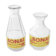 2 old glass decanters advertising bonal aperitif - bar bistrot