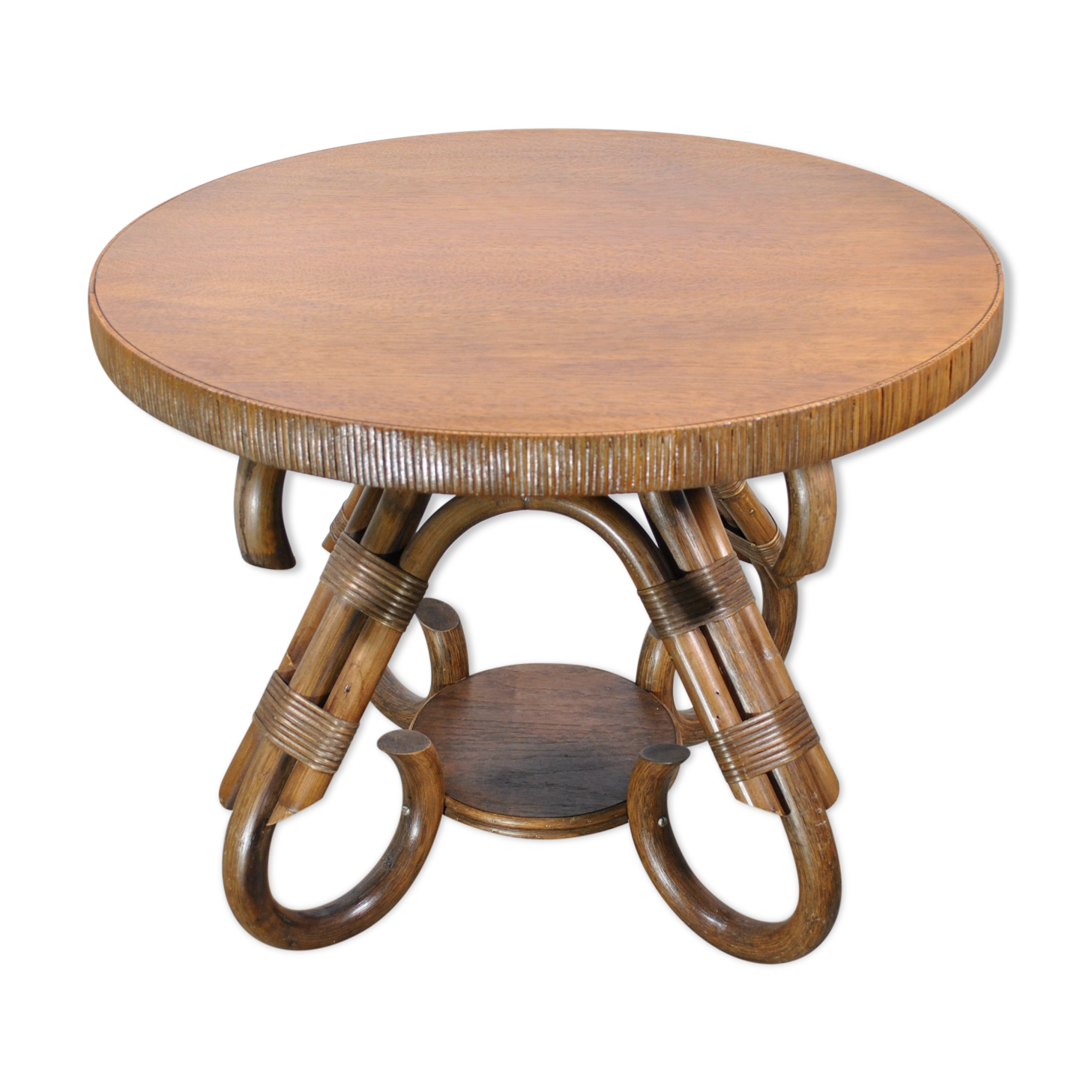 Rattan coffee table year 70
