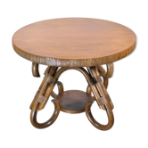 Table basse en rotin année 70