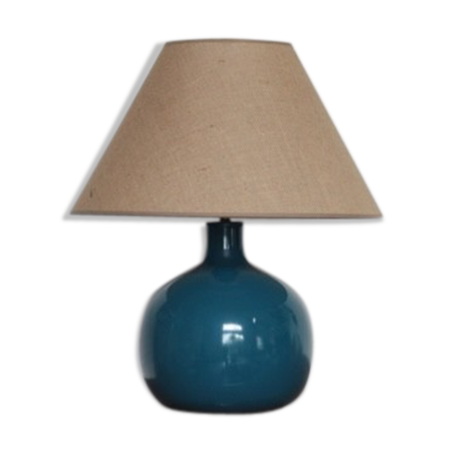 Lampe en bois tourné France 1970