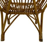 Rattan easy chair by Dirk van Sliedregt Rohe Noordwolde 1960 in the Netherlands