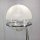 Italian Chrome Floor Lamp Glass Globe, Lenci Style, 1970s