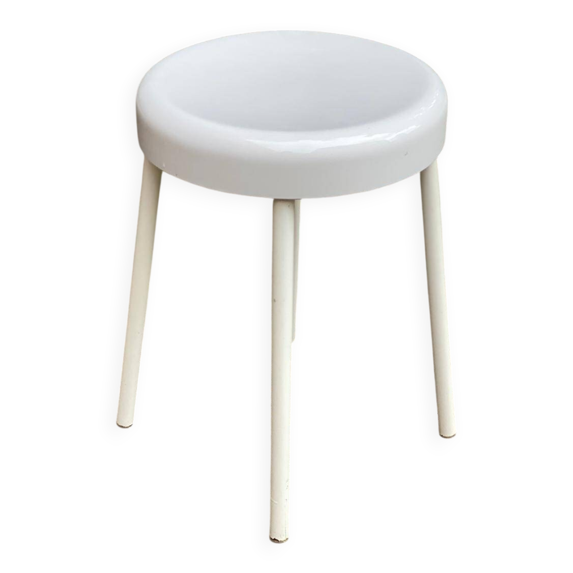 Vintage white stool from the 70s