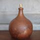 Vintage terracotta lamp, vintage lamp base, living room lamp, brown lamp