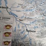Ancienne carte scolaire MDI : France « Cultures industrielles et forêts »