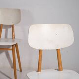 Vintage white chairs (circa 1960). 3-piece set #1